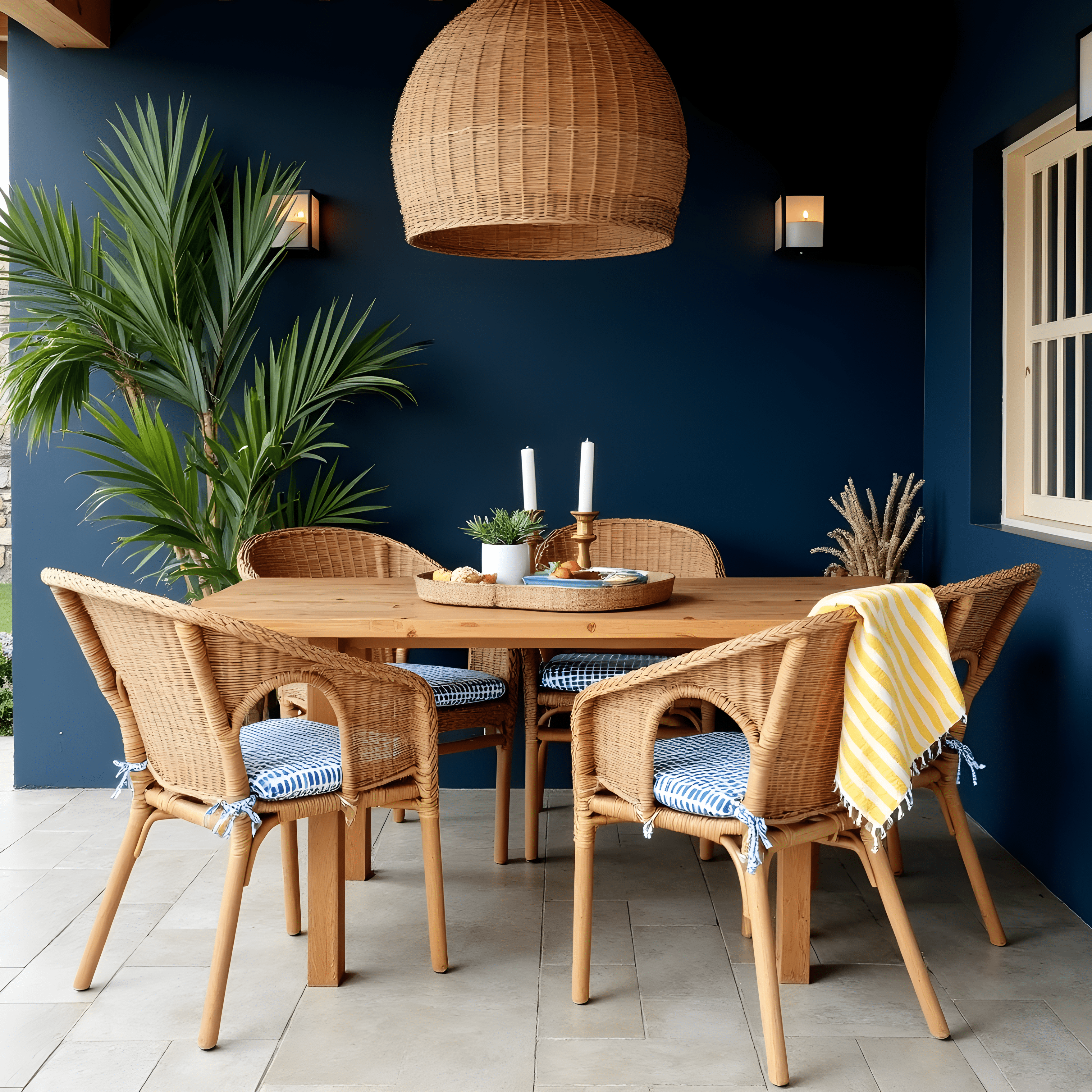 Rockin Cushions IKEA Outdoor Slipcovers Set of 2, Blue Rain U-Shape Outdoor Chair Pad, Removable Covers